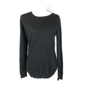 Charter Club Black Luxury Cashmere Crew Neck Sweater sz M